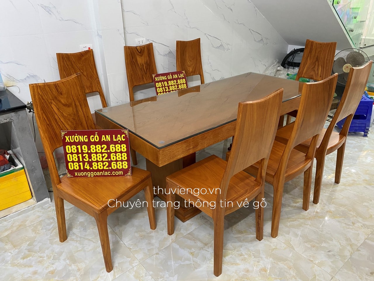 Bộ bàn ăn gỗ hiện đại